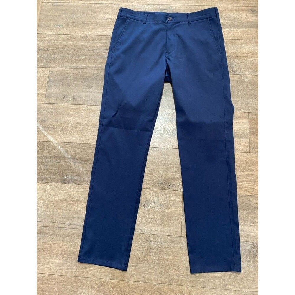 Mizzen Main Mens 32x32 Blue Baron Trim Performance Chino Stretch Golf Pants